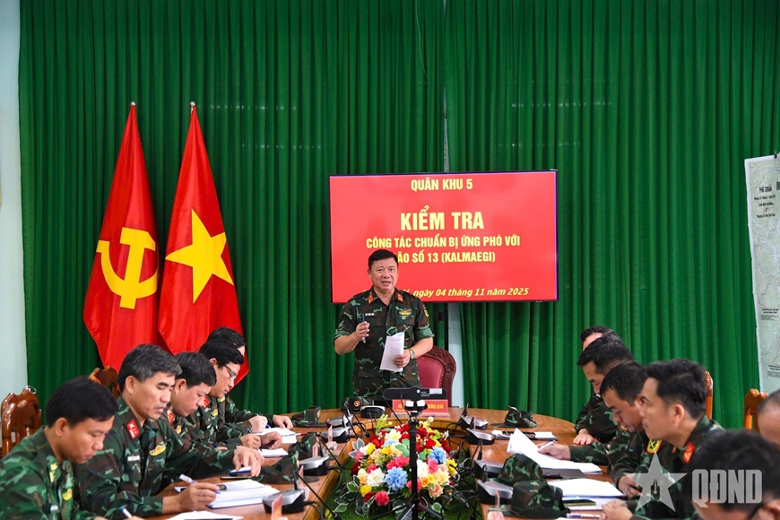 Quân khu 5 chỉ đạo công tác ứng phó bão Kalmaegi tại Quảng Ngãi